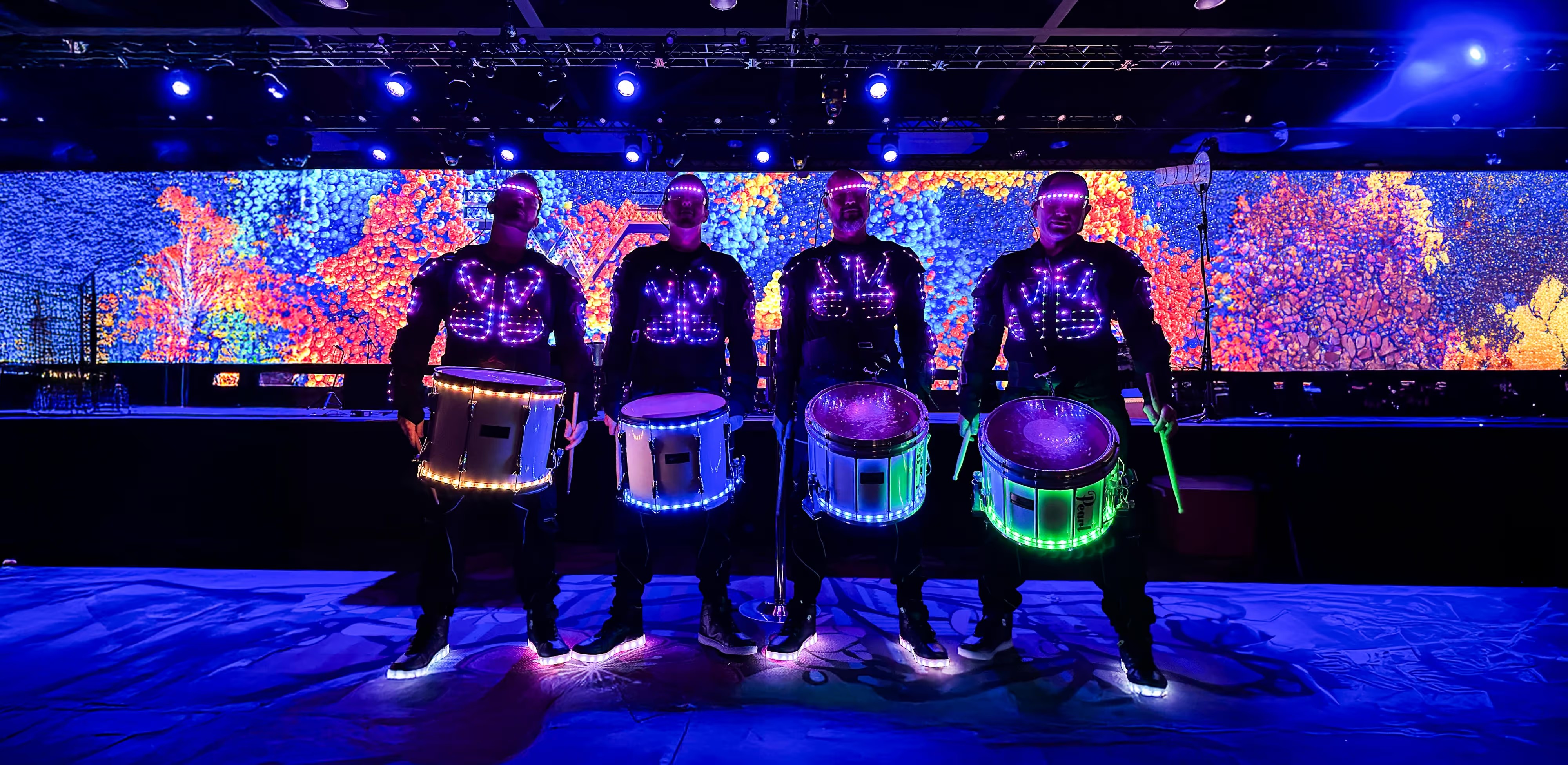 Spec Drum Line – Projection‑Mapped Drumline