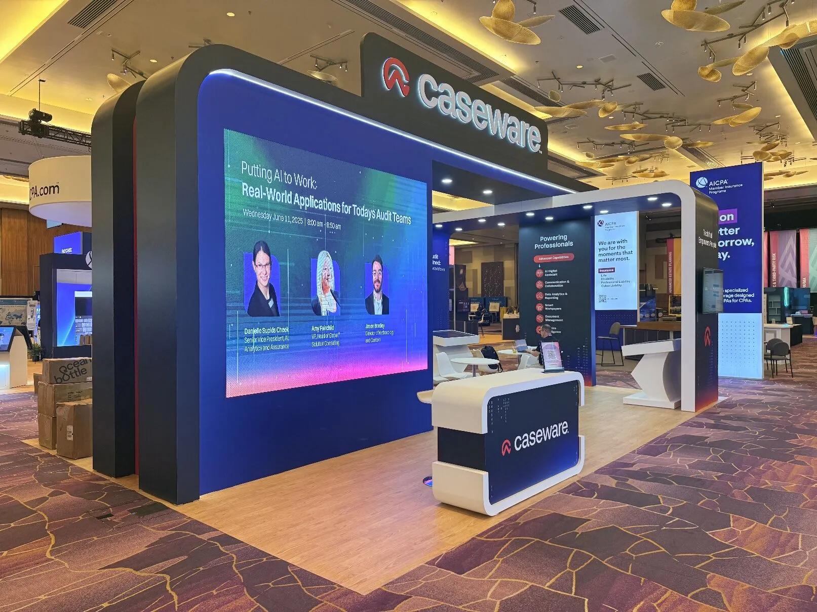 Caseware 20′ x 30′ Engage 2025 Las Vegas Arch Trade Show Booth Design