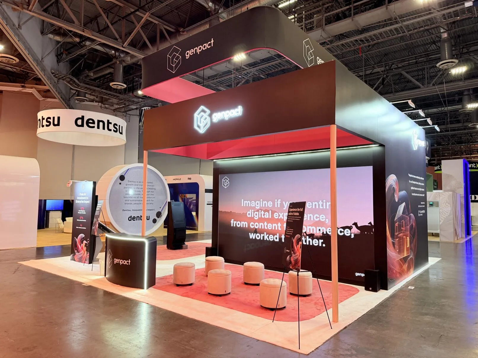 Genpact 30′ x 30′ Adobe Summit 2026 Las Vegas Trade Show Booth Design
