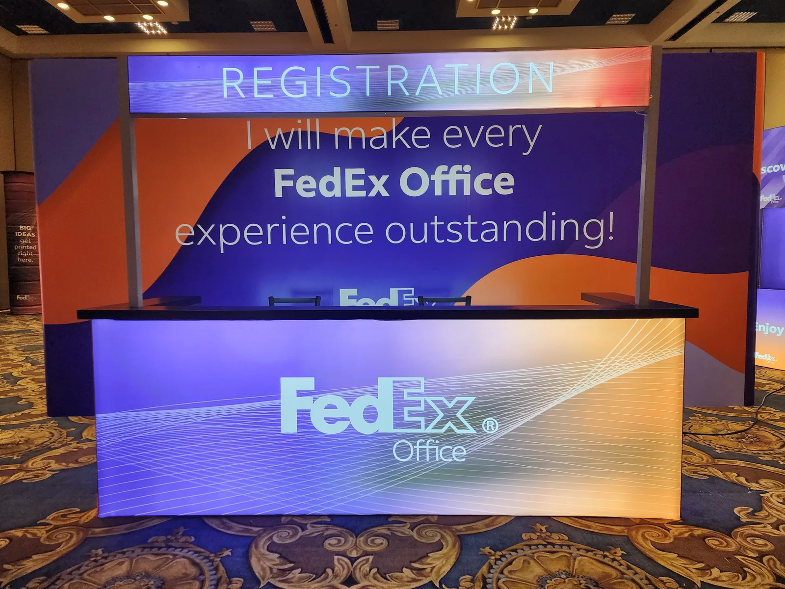 Backlit Reception Counter