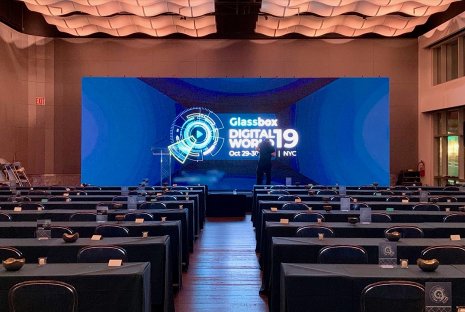 LED Video Wall for Glass Box Digital World Conference. Pier 59, NYC