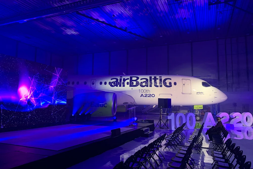 Delivery of the 100th Airbus A220