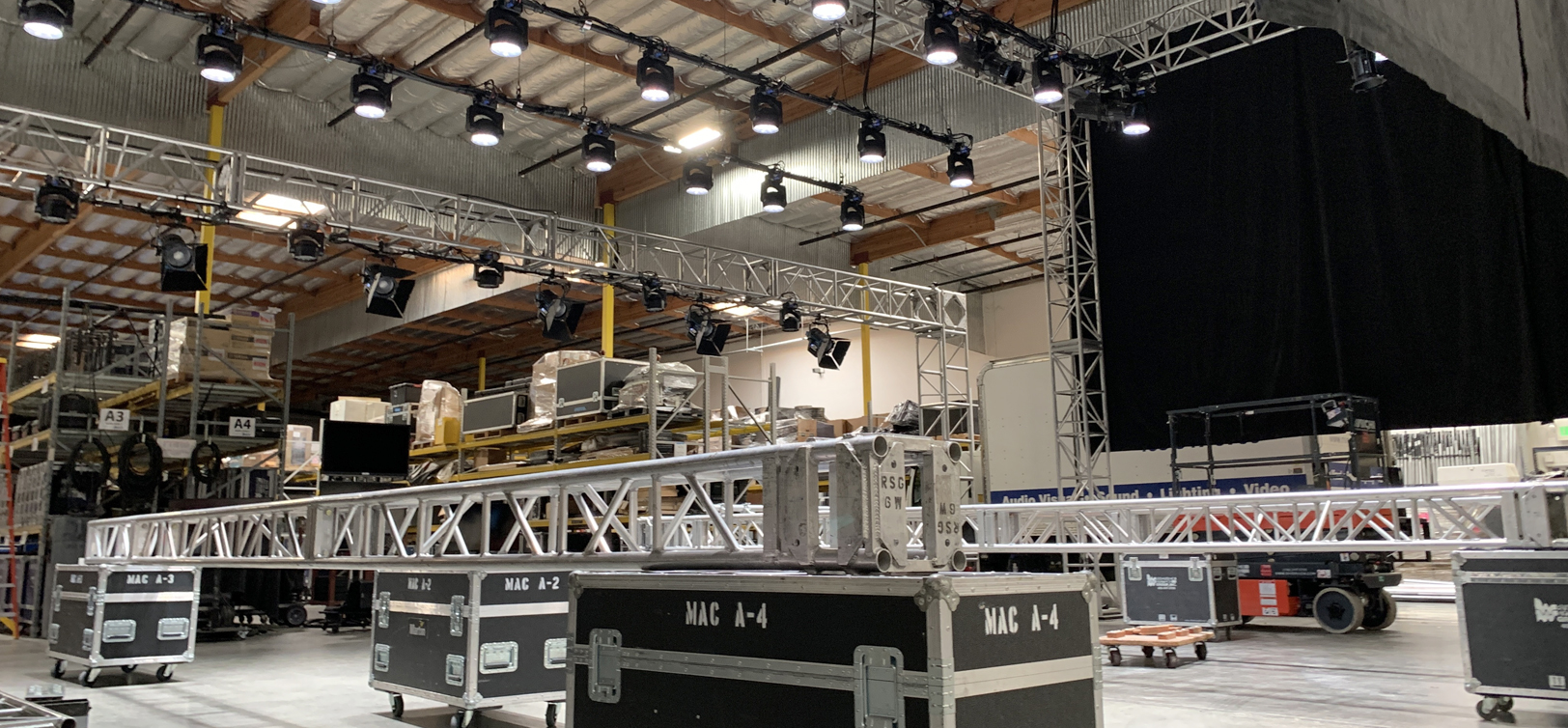 Studio & Live Demo Sets (NDA warehouse build)