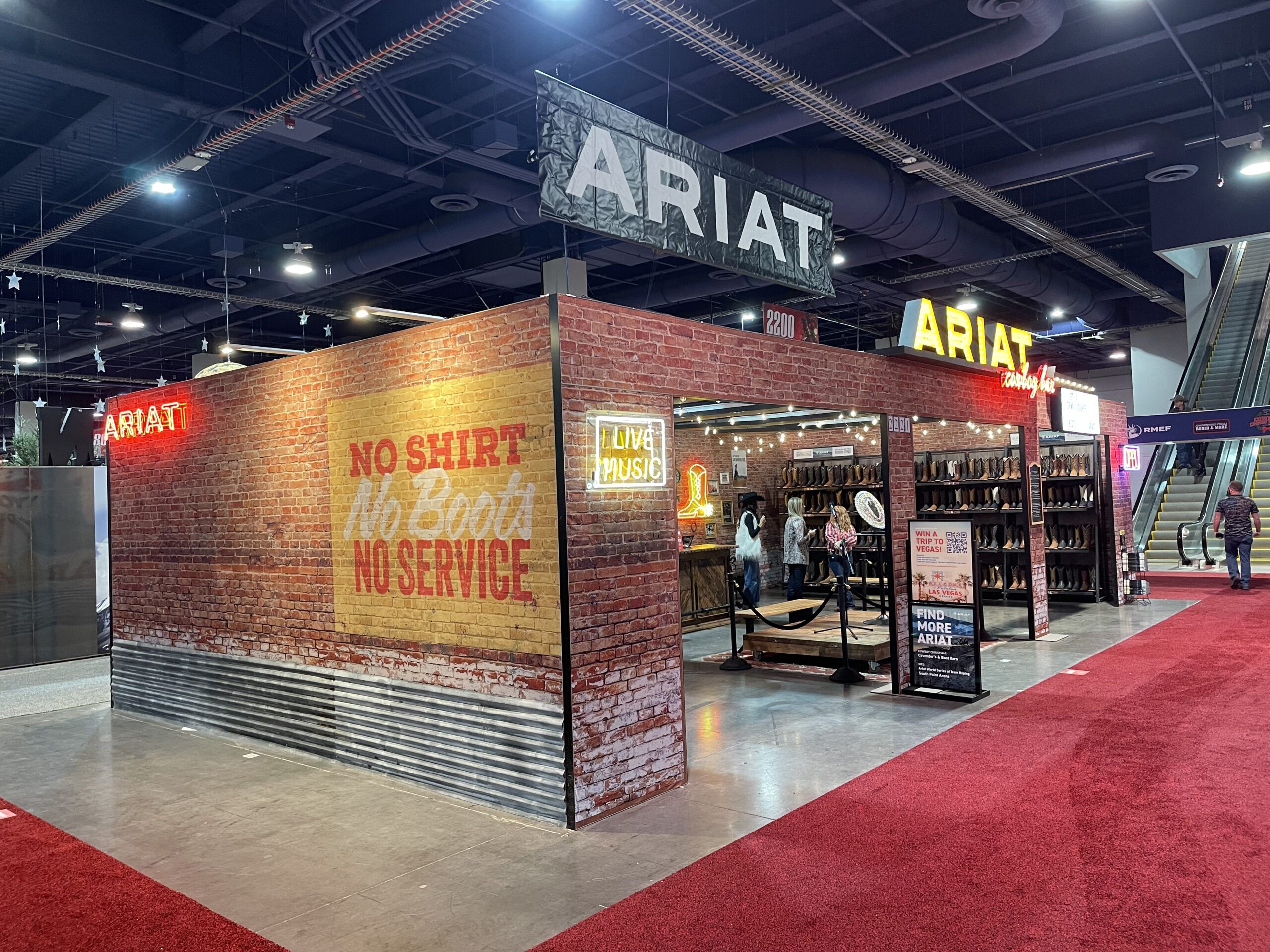 Large custom booth for Ariat