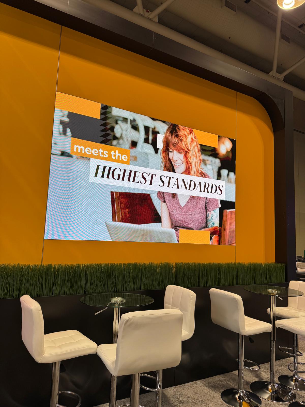 Screen booth LED video wall