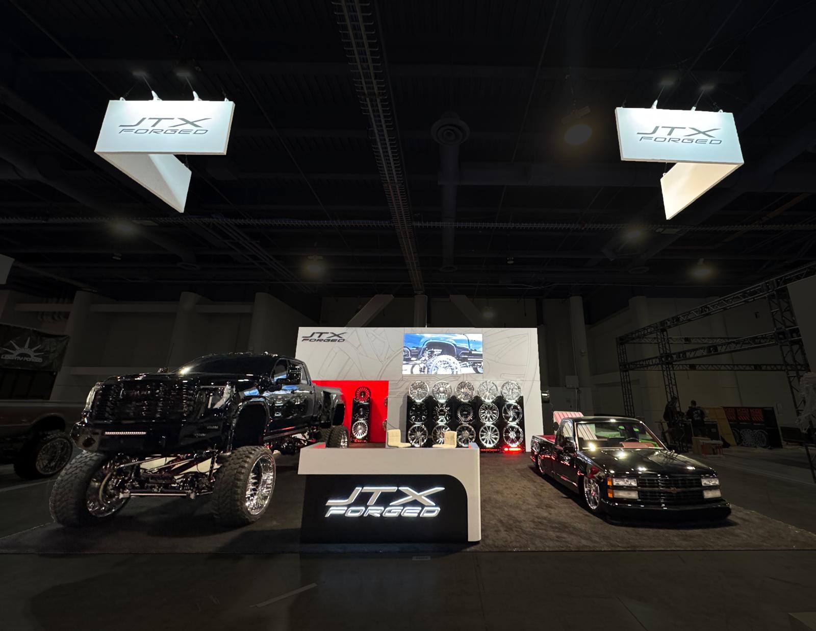 40×40 LED video wall trade show booth