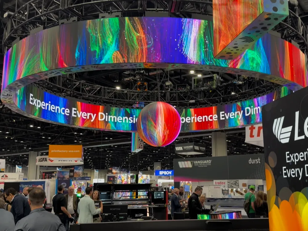LED Video Sphere at Printing United 2025