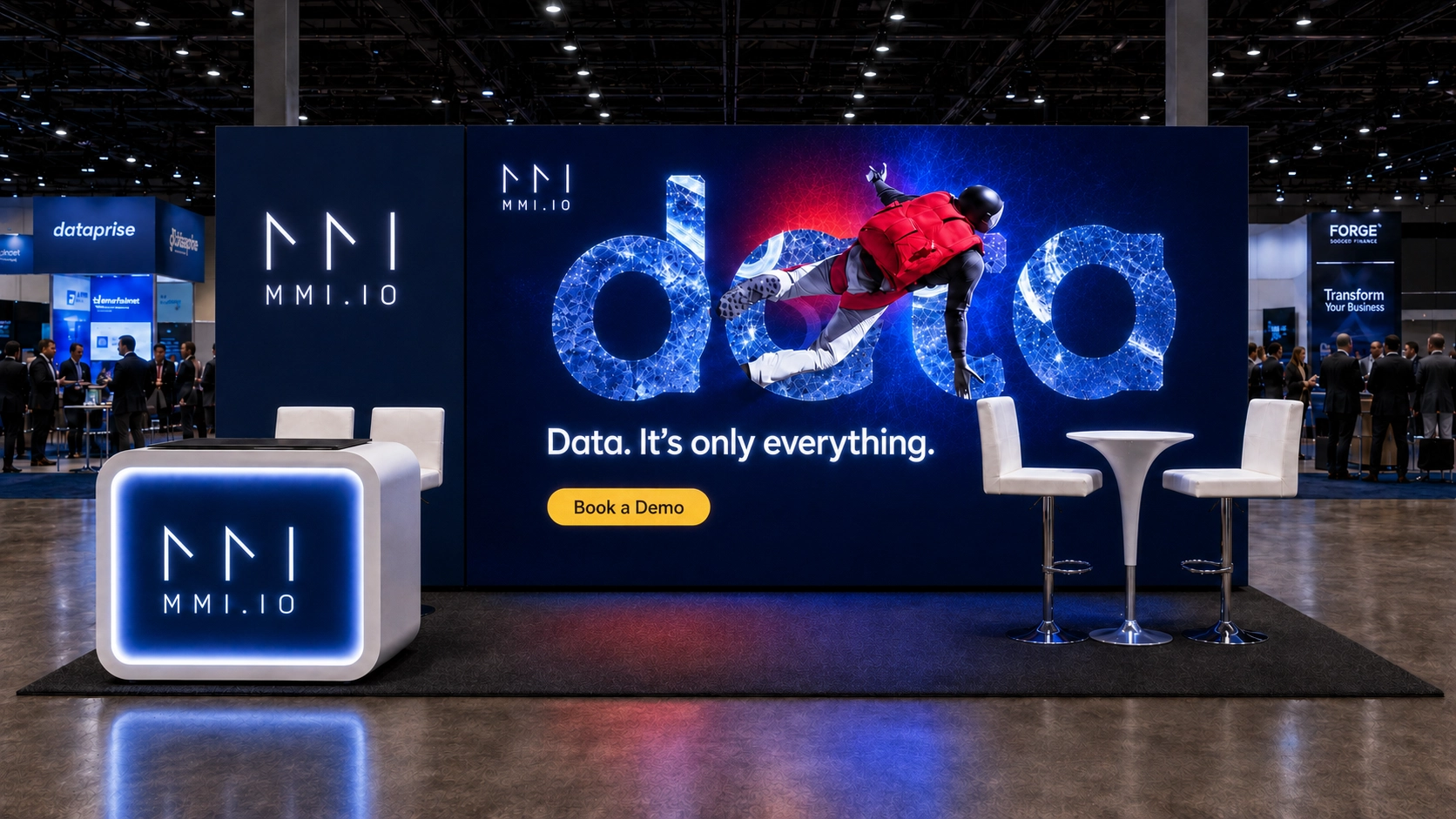 10×20 Trade Show Booth with LED Video Wall