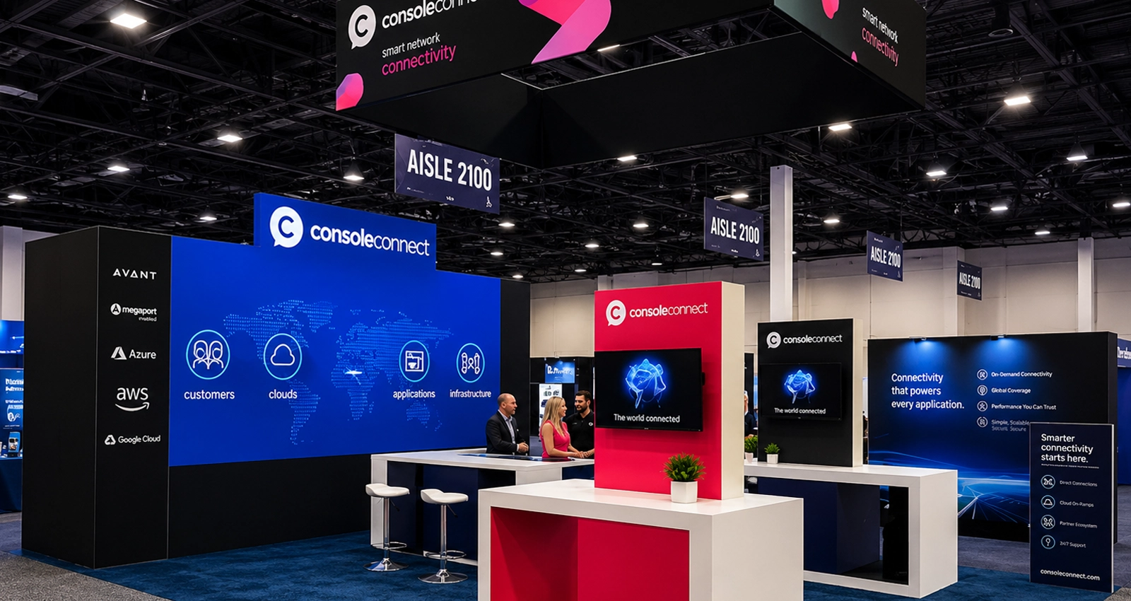 Custom Trade Show Exhibit with LED Video Wall